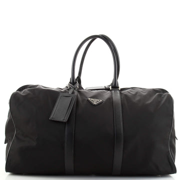 Prada Convertible Weekender Bag Tessuto with Saffiano Leather Large