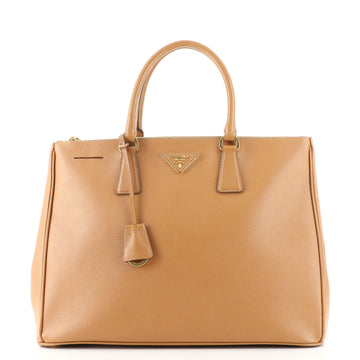 Prada Double Zip Lux Tote Saffiano Leather Medium