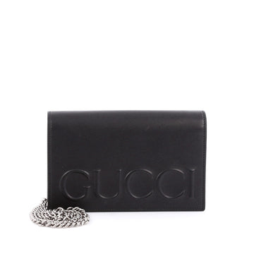 Gucci XL Chain Shoulder Bag Leather Mini black