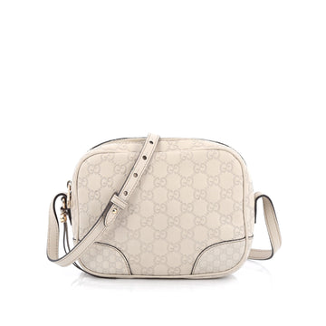 Gucci Bree Disco Crossbody Bag Guccissima Leather Mini White