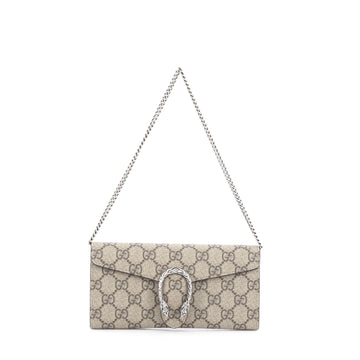 Gucci Dionysus Chain Wallet GG Coated Canvas Long brown