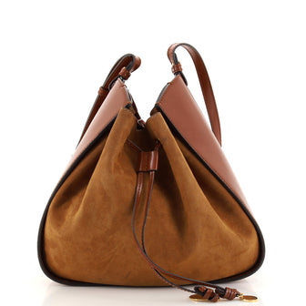 Stella McCartney Drawstring Hobo Faux Suede and Faux Leather Medium
