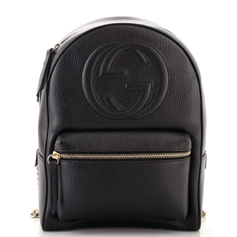 Gucci Soho Chain Backpack (Outlet) Leather
