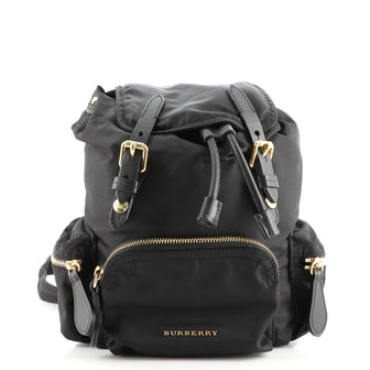 Burberry Rucksack Backpack Nylon with Leather Small