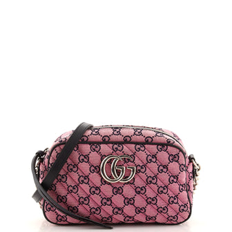 Gucci GG Marmont Shoulder Bag Diagonal Quilted GG Canvas Small