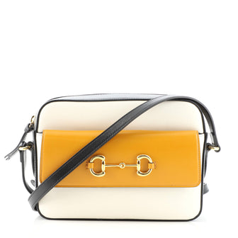 Gucci Horsebit 1955 Flap Pocket Camera Bag Leather Small