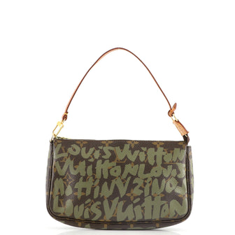 LOUIS VUITTON Pochette Accessoires Hand Bag Monogram Graffiti