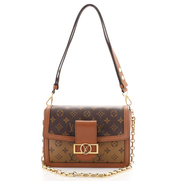 Louis Vuitton Dauphine Shoulder Bag Reverse Monogram Canvas MM