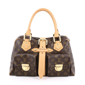 Louis Vuitton Manhattan Handbag Monogram Canvas GM brown