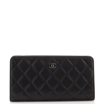 Chanel L-Yen Wallet Quilted Lambskin Long