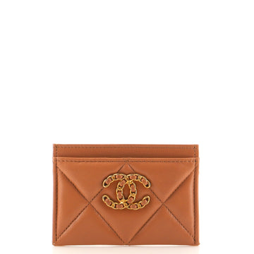 Chanel 19 Card Holder Quilted Lambskin