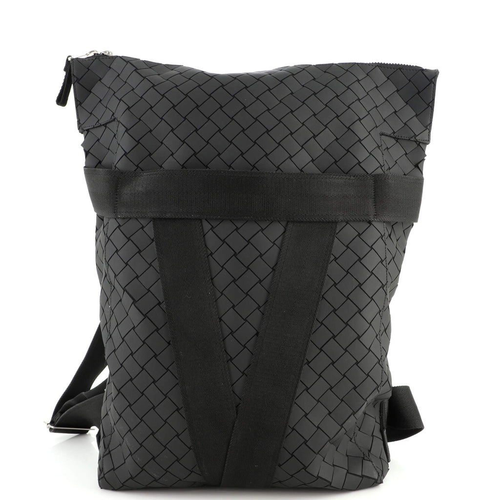 Bottega Veneta Fold-Over Backpack Intrecciato Effect Rubber  display picture 1