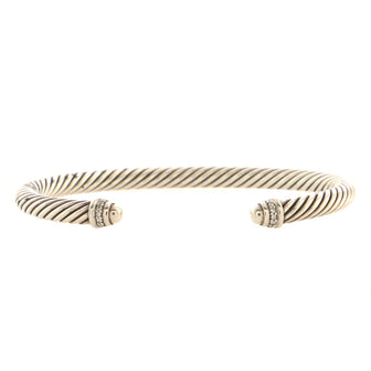David Yurman Cable Classic Bracelet Sterling Silver with Diamonds 5mm