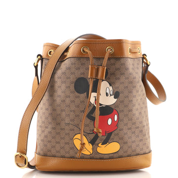 Gucci Disney Mickey Mouse Bucket Bag Printed Mini GG Coated Canvas