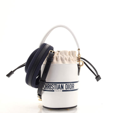 Christian Dior Vibe Drawstring Bucket Bag Leather Small