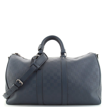Louis Vuitton Keepall Bandouliere Bag Damier Infini Leather 45