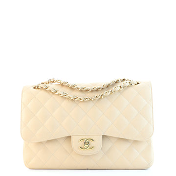 Chanel Classic Double Flap Bag Quilted Caviar Jumbo