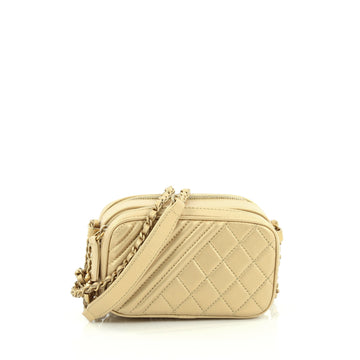 Chanel Coco Boy Camera Bag Quilted Leather Mini