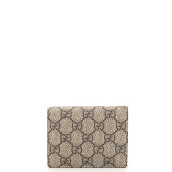 Gucci Flap Card Case GG Coated Canvas