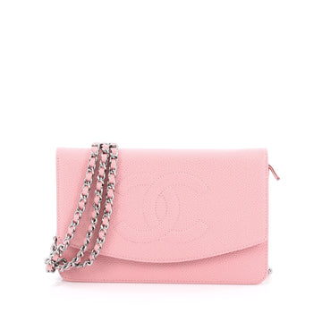 Chanel Timeless Wallet on Chain Caviar pink