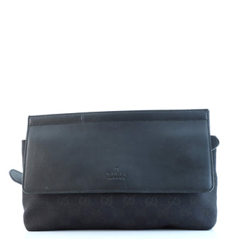 Gucci Flap Waist Bag GG Canvas and Leather