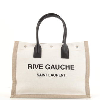Saint Laurent Rive Gauche Shopper Tote Canvas Small