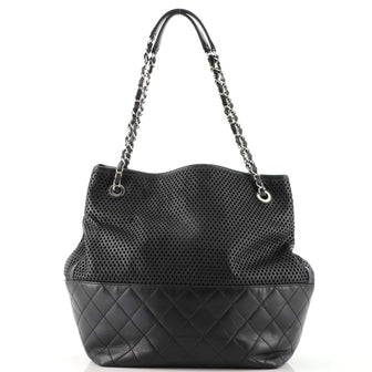 Chanel Up In The Air Tote Perforated Leather North South