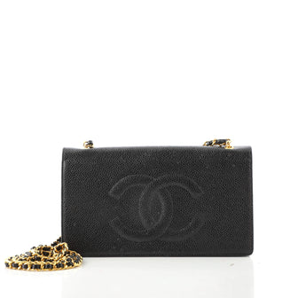 Chanel Vintage Timeless Organizer Wallet on Chain Caviar