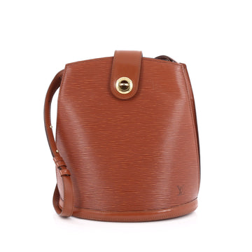 Louis Vuitton Cluny Shoulder Bag Epi Leather Brown