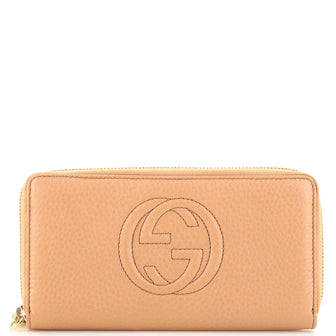 Gucci Soho Zip Around Wallet Leather Compact