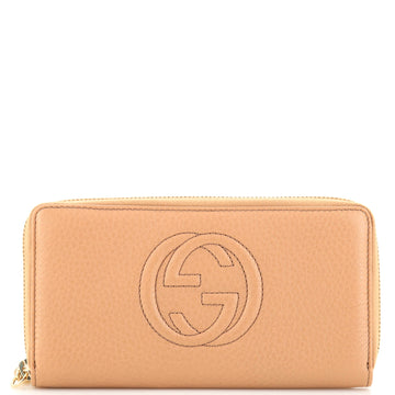 Gucci Soho Zip Around Wallet Leather Compact
