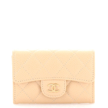 Chanel Classic Flap Card Case Quilted Caviar