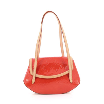 Louis Vuitton Biscayne Bay Handbag Monogram Vernis PM red