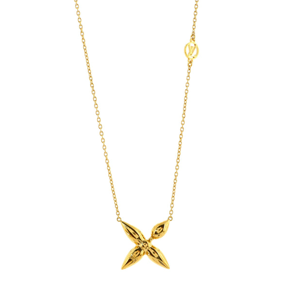 Louis Vuitton Louisette Necklace Gold Brass