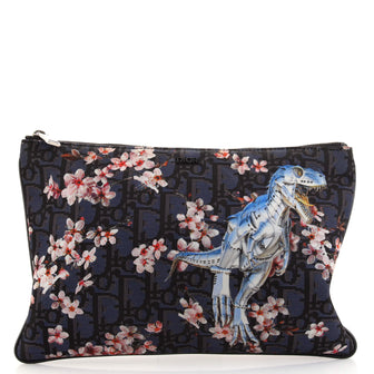 Christian Dior Sorayama Pouch Printed Oblique Nylon