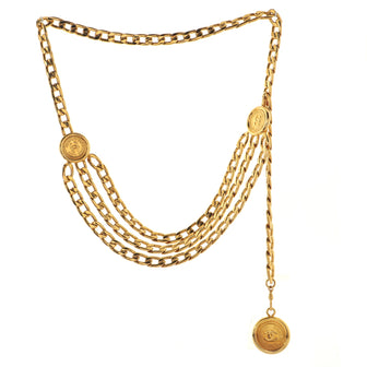 Chanel Vintage Medallion Multichain Belt Metal