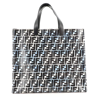 Fendi Shopper Tote Joshua Vides Zucca Coated Canvas Large
