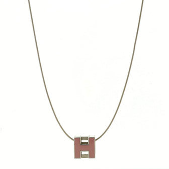 Hermes Cage d'H Pendant Necklace Metal with Enamel