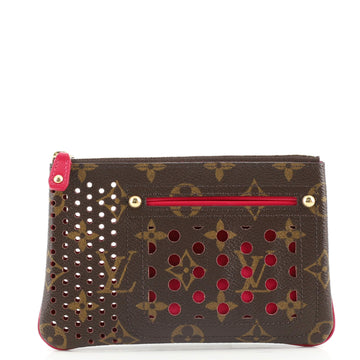 Louis Vuitton Pochette Plate Perforated Monogram Canvas PM