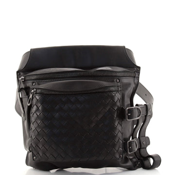 Bottega Veneta Front Pocket Harness Bag Intrecciato Nappa Small