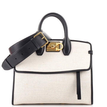 Salvatore Ferragamo Studio Satchel Canvas Medium