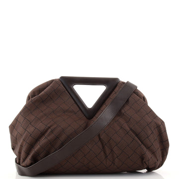 Bottega Veneta Point Shoulder Bag Intrecciato Effect Jacquard Medium