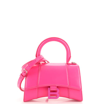 Balenciaga Hourglass Top Handle Bag Leather XS