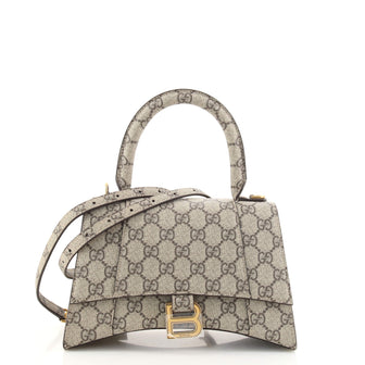 Gucci x Balenciaga The Hacker Project Hourglass Top Handle Bag GG Coated Canvas Small