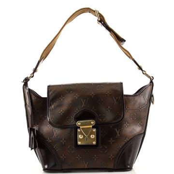 Louis Vuitton Sergeant Handbag Limited Edition Monogram Embossed Leather PM