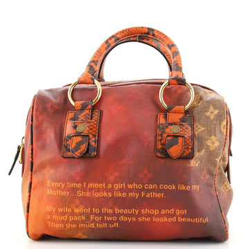 Louis Vuitton Mancrazy Jokes Handbag Monogram Canvas and Snakeskin