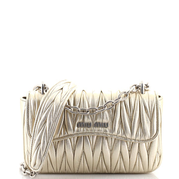 Miu Miu Flap Crossbody Bag Matelasse Leather Small
