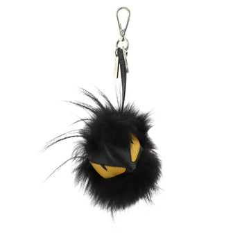Fendi Monster Bug Bag Charm Fur with Leather