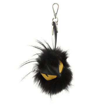 Fendi Monster Bug Bag Charm Fur with Leather