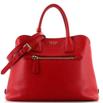 Prada Cuir Promenade Front Zip Tote Saffiano Leather Medium